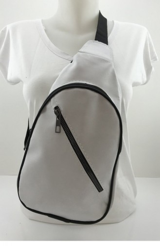 Çift Bölmeli Sırt Ve Çapraz Spor Çanta Bs 001077 Beyaz