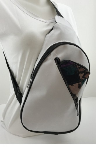 Çift Bölmeli Sırt Ve Çapraz Spor Çanta Bs 001077 Beyaz