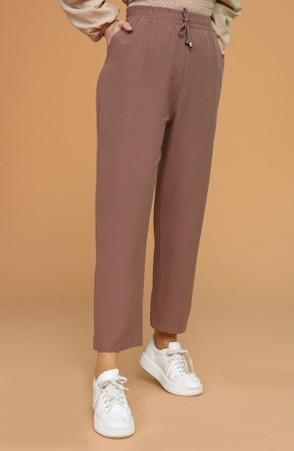 Pantalon Couleur Brun 0159-16