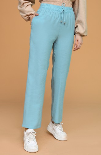 Pantalon Bleu menthe 0190B-01