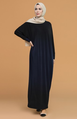 Navy Blue Hijab Dress 1908-09