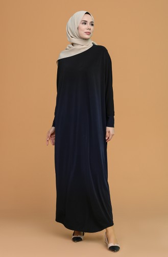 Navy Blue Hijab Dress 1908-09