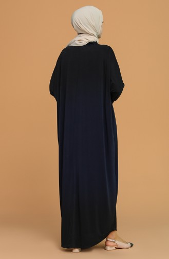 Navy Blue Hijab Dress 1908-09
