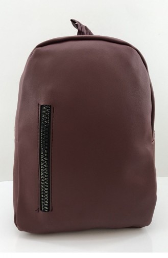 Ön Detaylı Sırt Çanta Bs 001095 Bordo