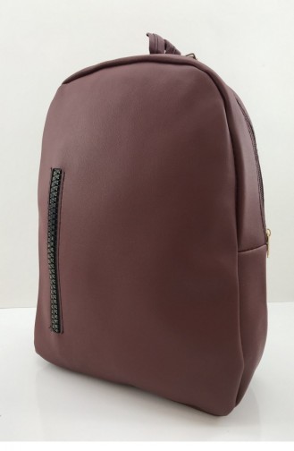 Ön Detaylı Sırt Çanta Bs 001095 Bordo