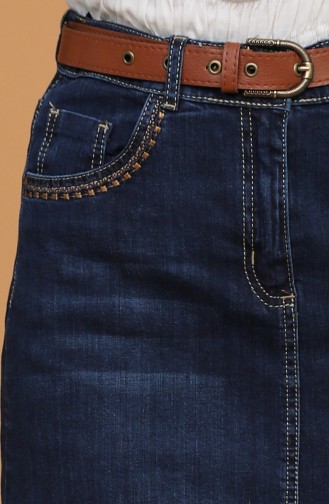 تنورة أزرق جينز 3502-01