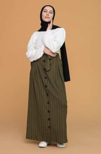 Khaki Skirt 3107-02