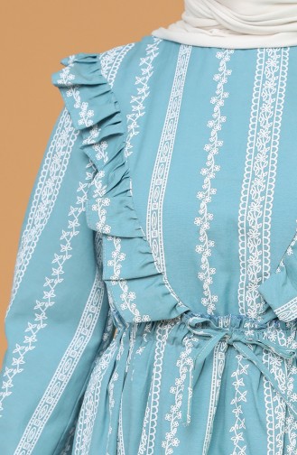 Robe Hijab Turquoise Clair 2037-04