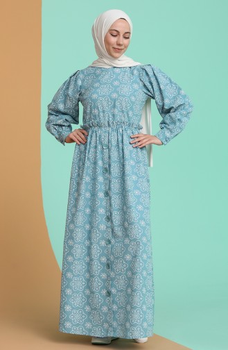 Robe Hijab Turquoise 2038-03