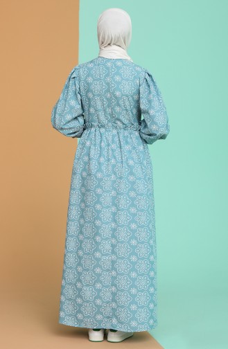 Robe Hijab Turquoise 2038-03