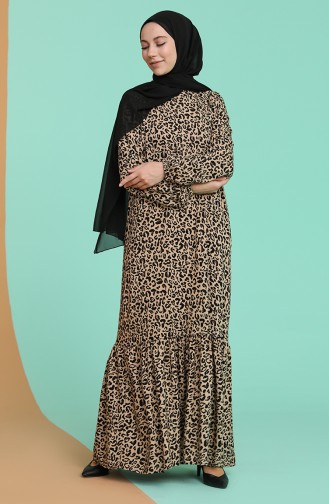 Robe Hijab Café au lait 1001A-02