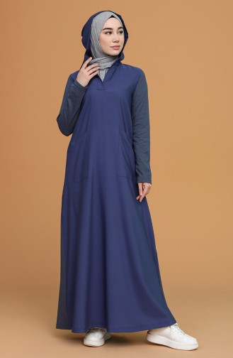 Indigo Hijab Dress 3281-02