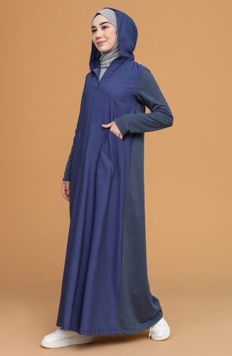 Indigo Hijab Dress 3281-02