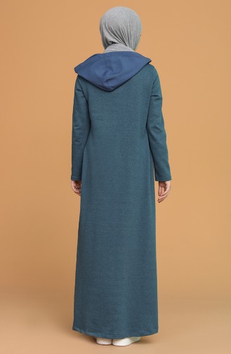 Robe Hijab Pétrole 3281-04