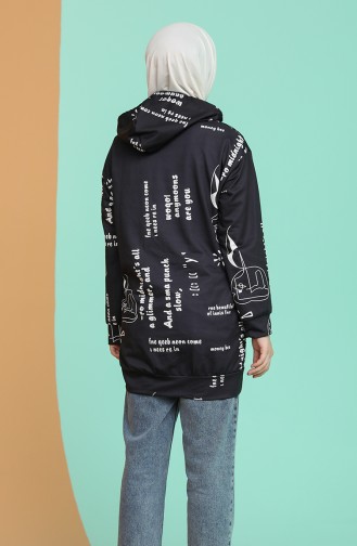 Desenli Sweatshirt 5022-01 Lacivert