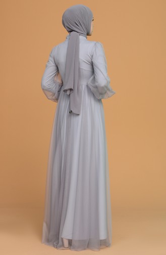 Grau Hijab-Abendkleider 5478-08