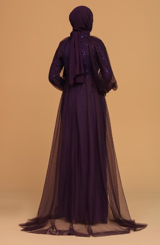 Lila Hijab-Abendkleider 5519-08