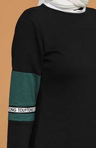 Garnili Spor Elbise 50102-01 Siyah