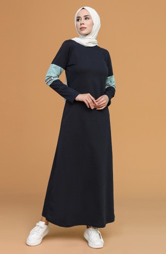 Dunkelblau Hijab Kleider 50102-02