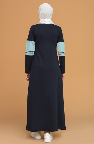 Dunkelblau Hijab Kleider 50102-02