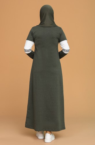 Khaki Hijab Kleider 50102-05