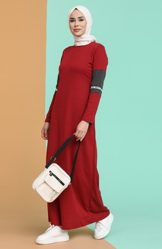 فستان أحمر كلاريت 50102-06