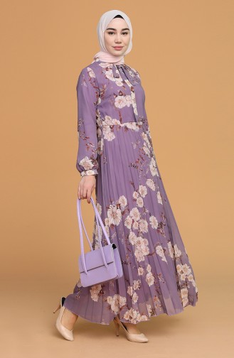 Lilac İslamitische Jurk 6356-01
