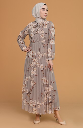 Mink Hijab Dress 6356-04
