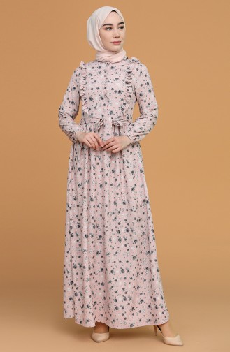 Pink Hijab Dress 0630-07