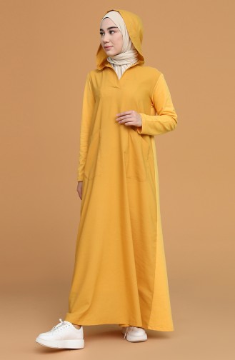 Yellow Hijab Dress 3281-05