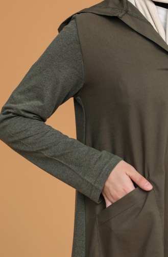 Khaki Hijab Kleider 3281-06