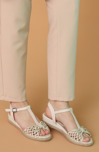 Beige Summer Sandals 100-01