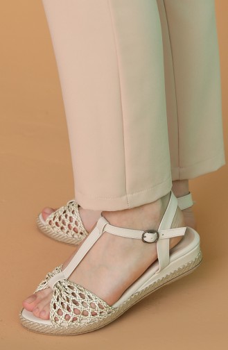 Beige Summer Sandals 100-01