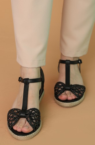 Black Summer Sandals 100-02