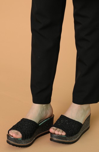 Black Summer slippers 500SD-02