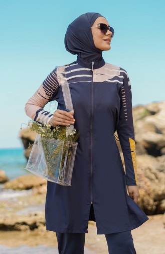 Anthrazit Hijab Badeanzug 21402-02