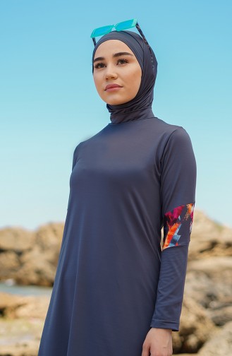 Anthrazit Hijab Badeanzug 21612-03