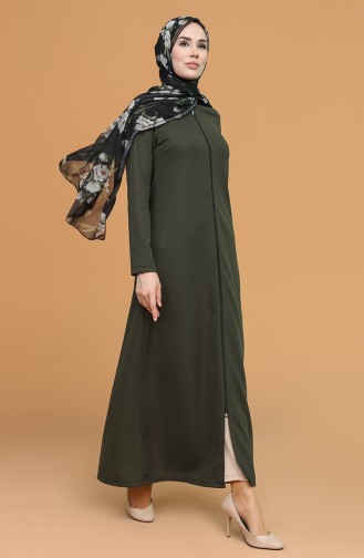 Khaki Abaya 1012P-01