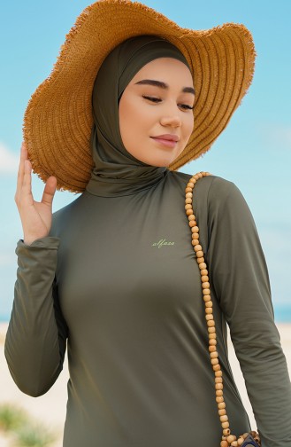 Khaki Hijab Badeanzug 21600-02