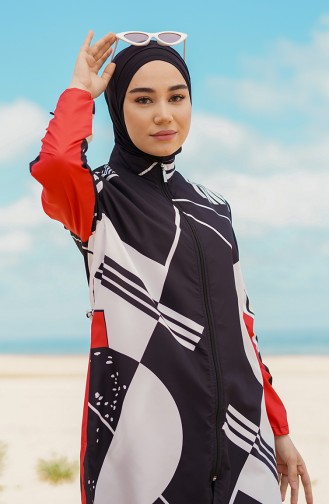 Rot Hijab Badeanzug 21227-02