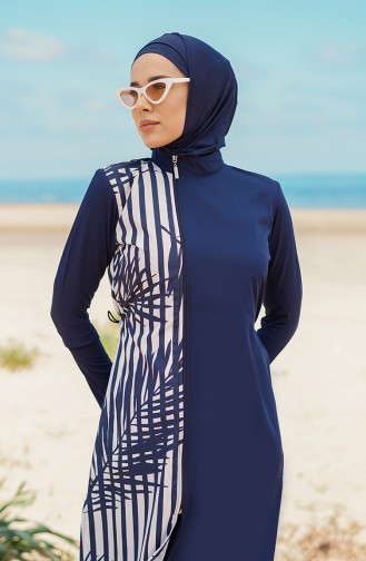 Maillot de Bain Hijab Bleu Marine 21404-02