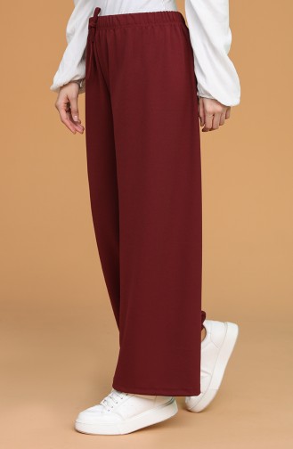 Claret Red Pants 8337-02