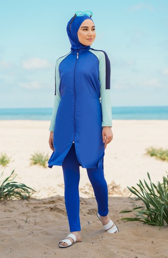 Saxon blue Swimsuit Hijab 21407-03