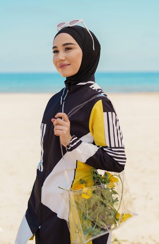 Gelb Hijab Badeanzug 21227-04