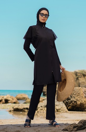 Black Swimsuit Hijab 21403-01