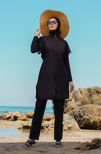 Black Swimsuit Hijab 21403-01