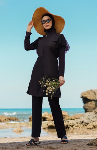 Black Modest Swimwear 21403-01