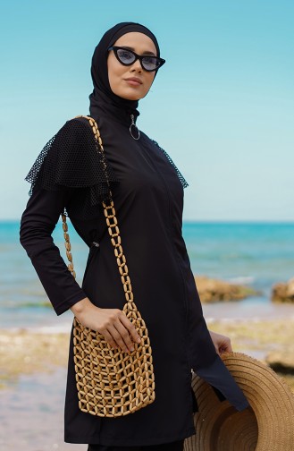 Black Swimsuit Hijab 21403-01