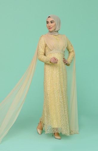 Beige Hijab Evening Dress 202018-07