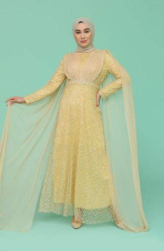 Beige Hijab Evening Dress 202018-07